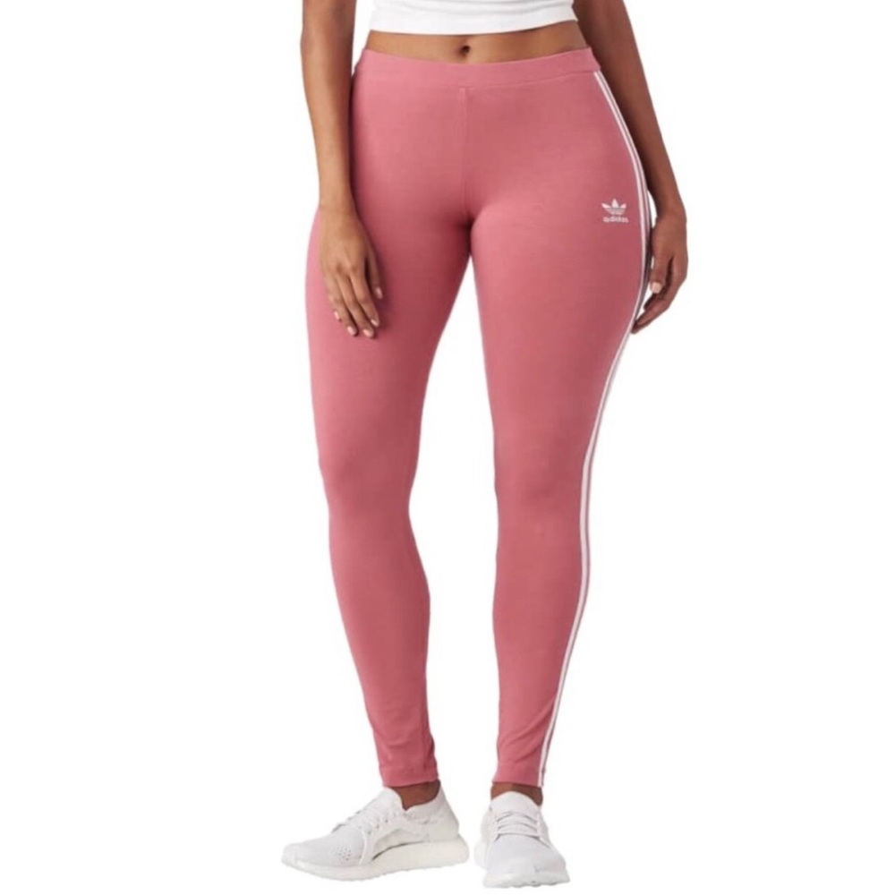 ❌SOLD❌Adidas Pink Trefoil Three Stripes Leggings